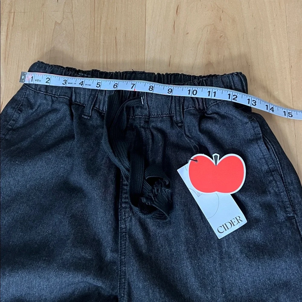 Cider Wide-Leg Black Denim Pants - Picture 5 of 8